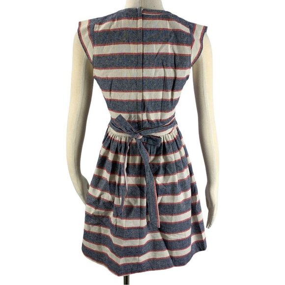 Freeway Small Dress Linen USA Red White Blue Cap S - Picture 3 of 6